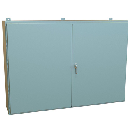 HAMMOND MFG. N12 Double Door Wallmount Enclosure with Panel, 42 x 60 x 12, Steel/Gray 1422VX12